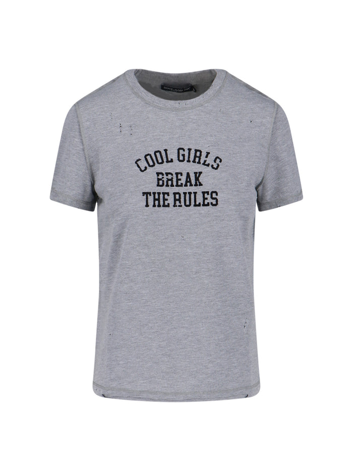 Dolce & Gabbana T-shirts and Polos Grey Cotton