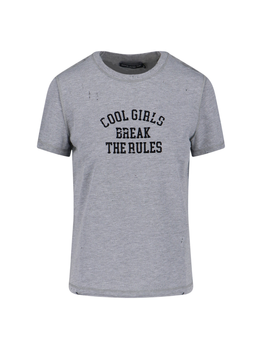 Dolce & Gabbana Gddgh 70% Cotton t-shirt in gray