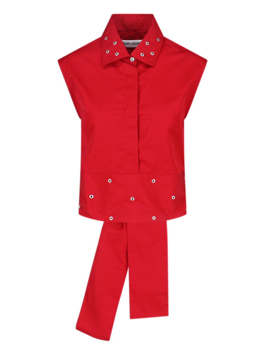 Our Legacy 100% Cotton; Buttons: 100% Smoke Mother Of Pearl shirt in red