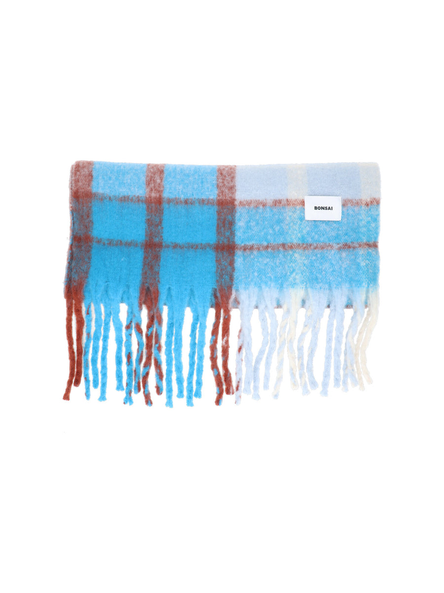 Bonsai 100% polyester scarf in blue