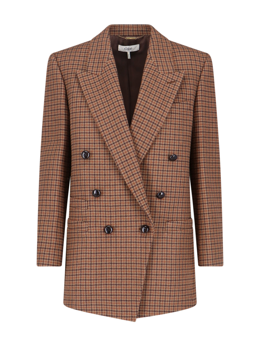 Chloè Outer Shell: 85% Wool blazer in brown