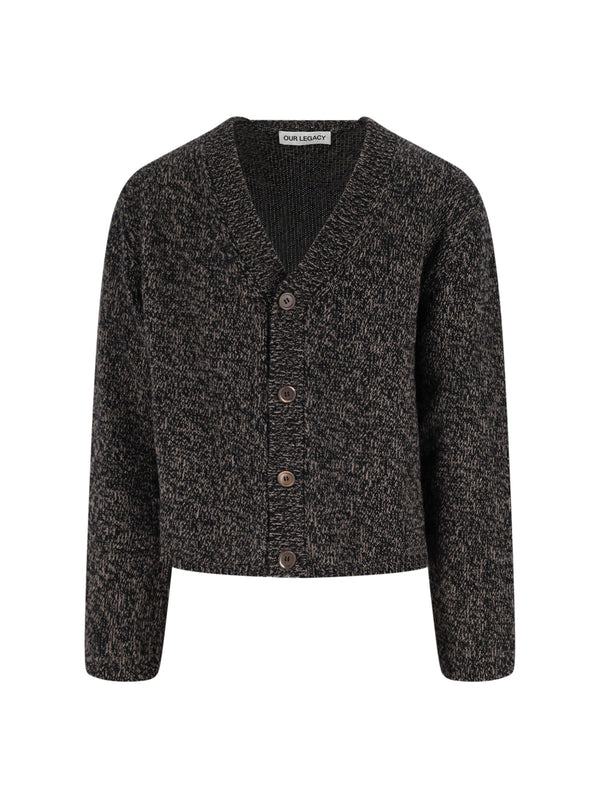 Our Legacy 100% Superfine Wool cardigan in black