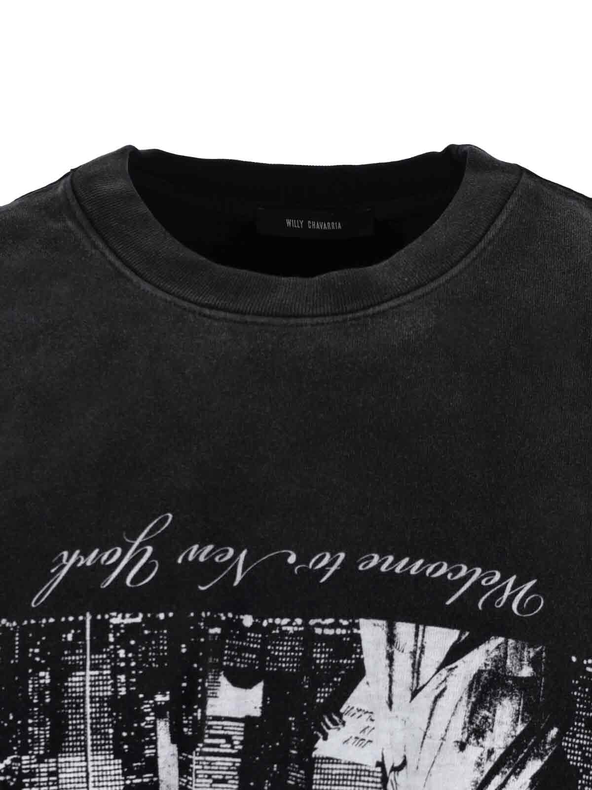 WILLY CHAVARRIA T-shirts and Polos Black Cotton