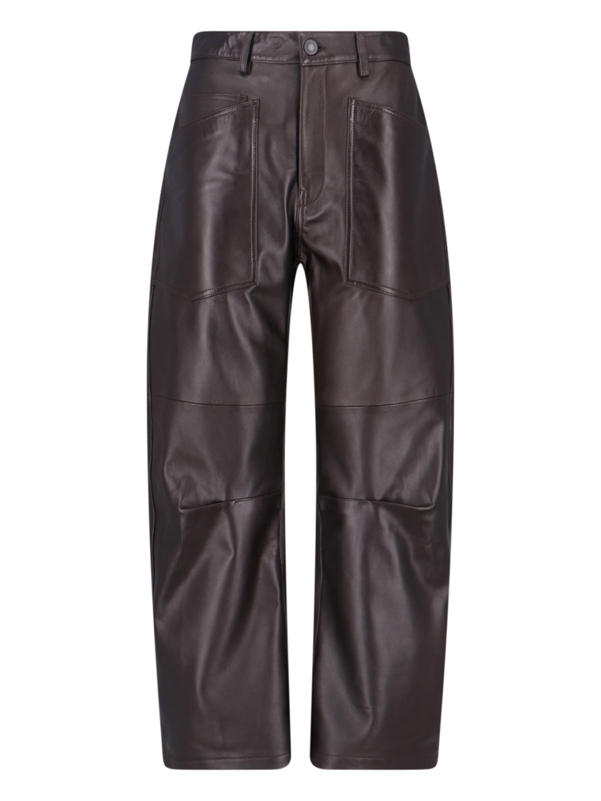 Nili Lotan Trousers Brown Lamb Leather