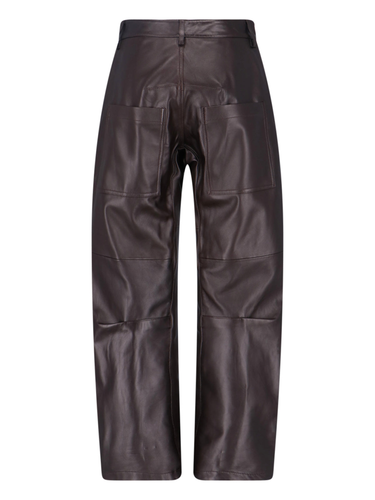 Nili Lotan Trousers Brown Lamb Leather