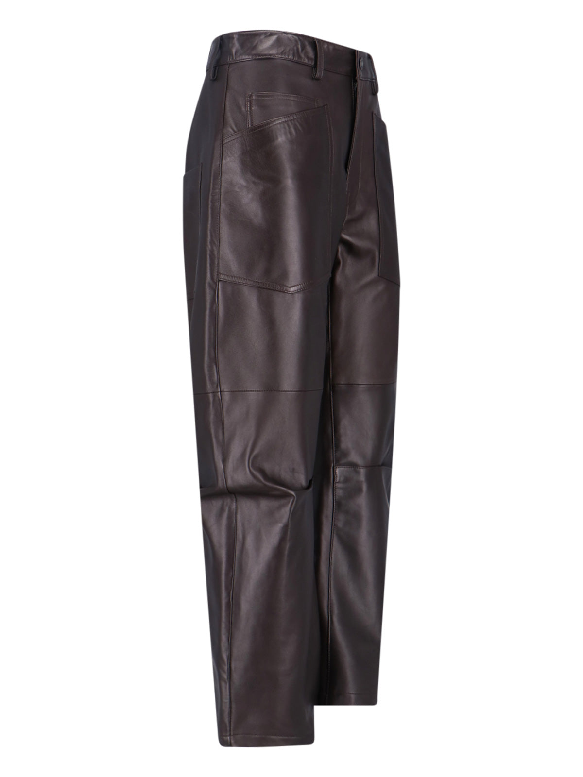 Nili Lotan Trousers Brown Lamb Leather