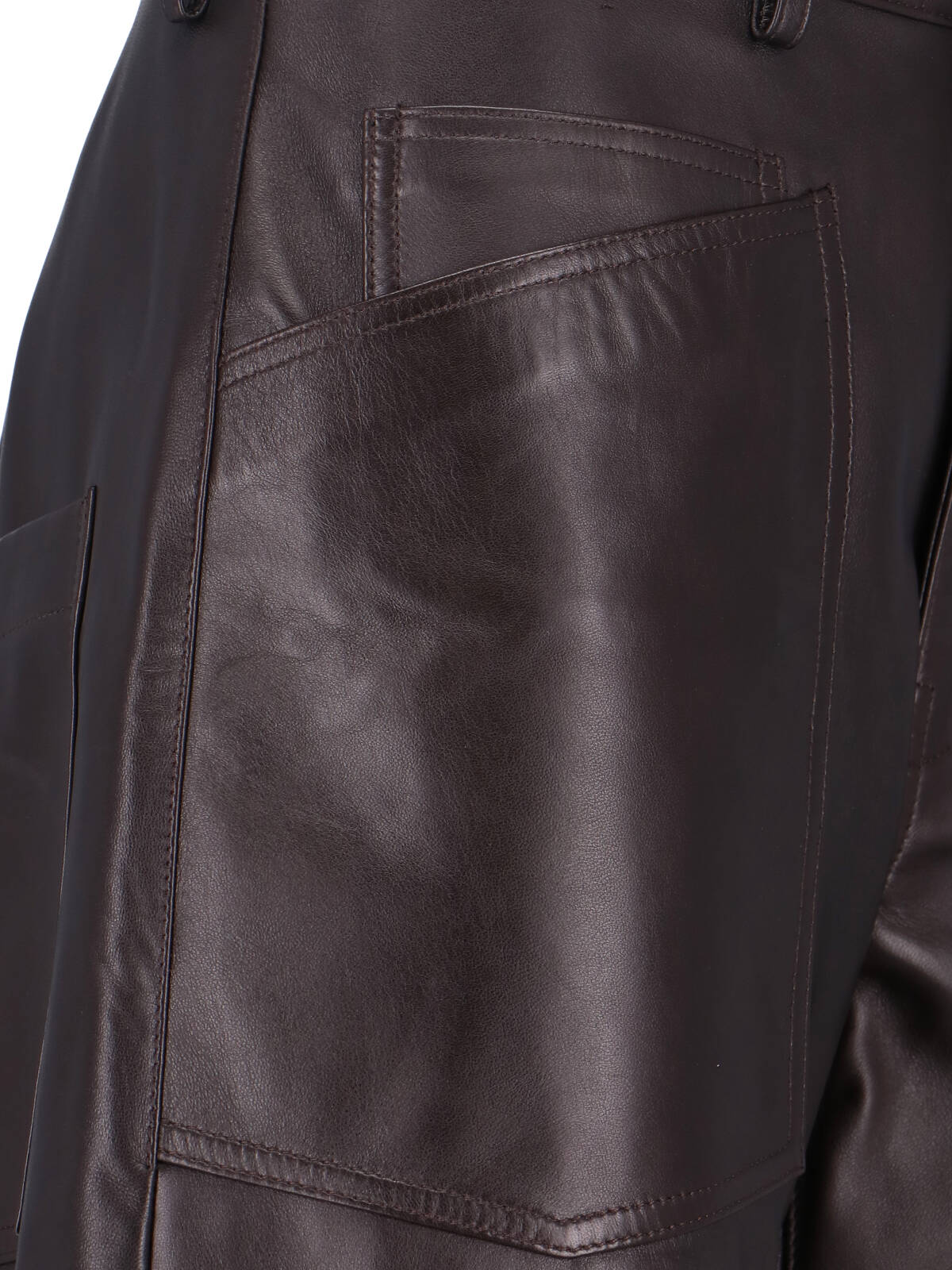 Nili Lotan Trousers Brown Lamb Leather