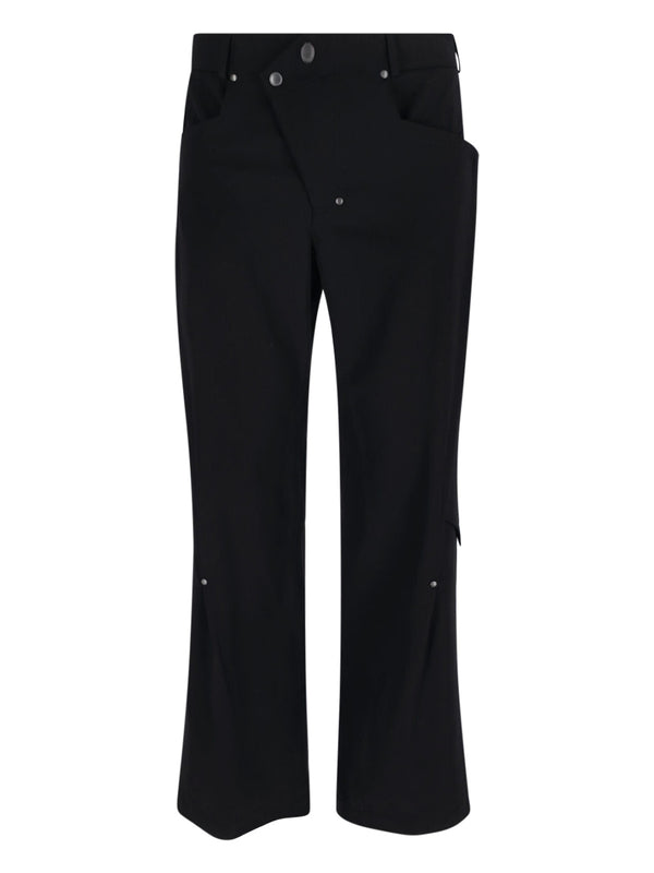 Kiko Kostadinov 97% Virgin Wool trousers in black
