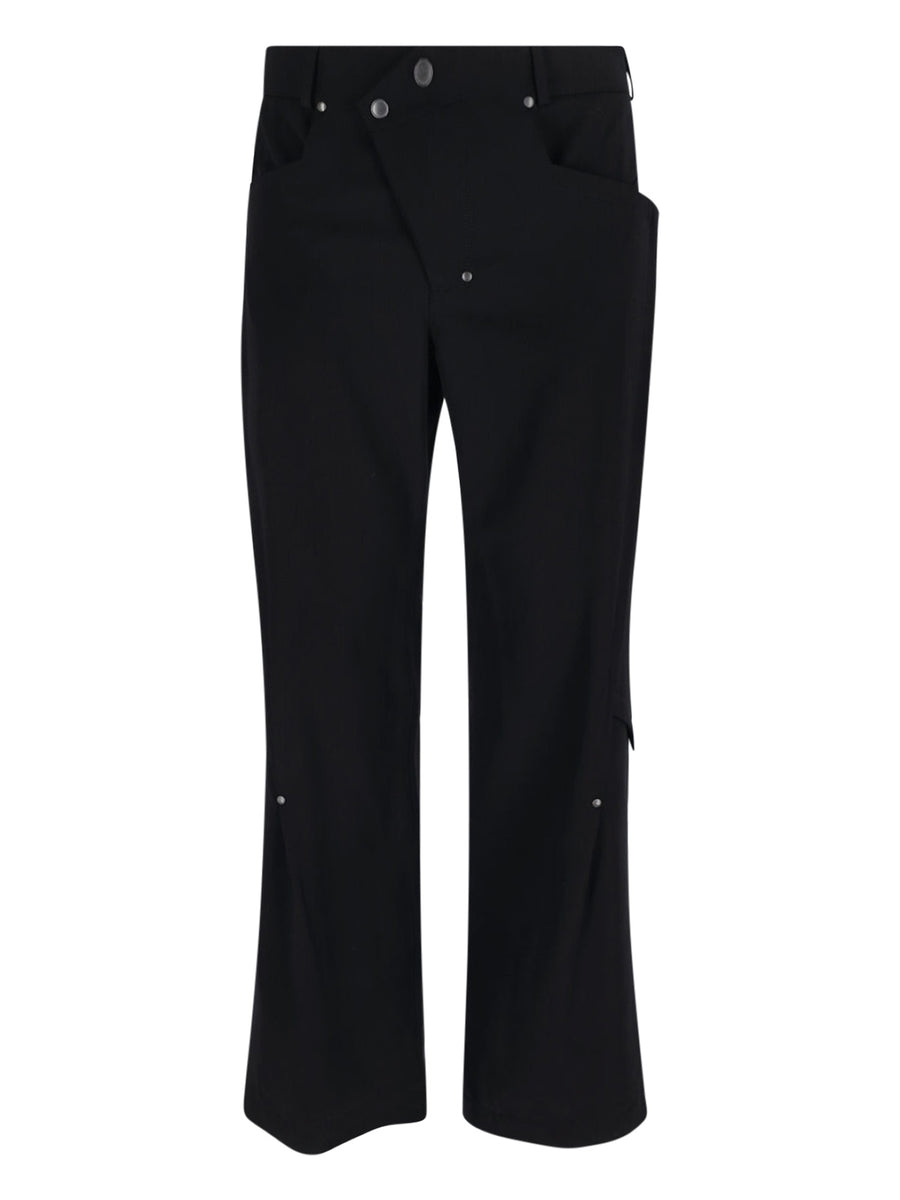 Kiko Kostadinov 97% Virgin Wool trousers in black