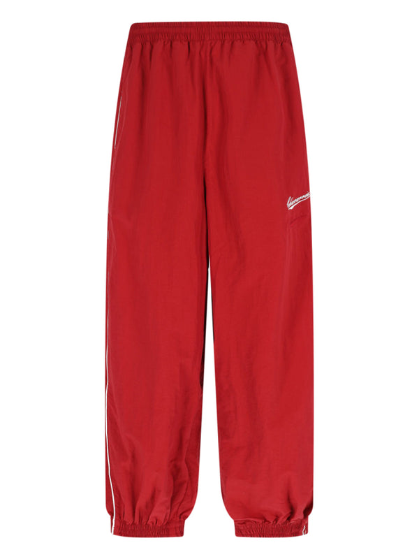 Willy Chavarria 100% nylon joggers in red