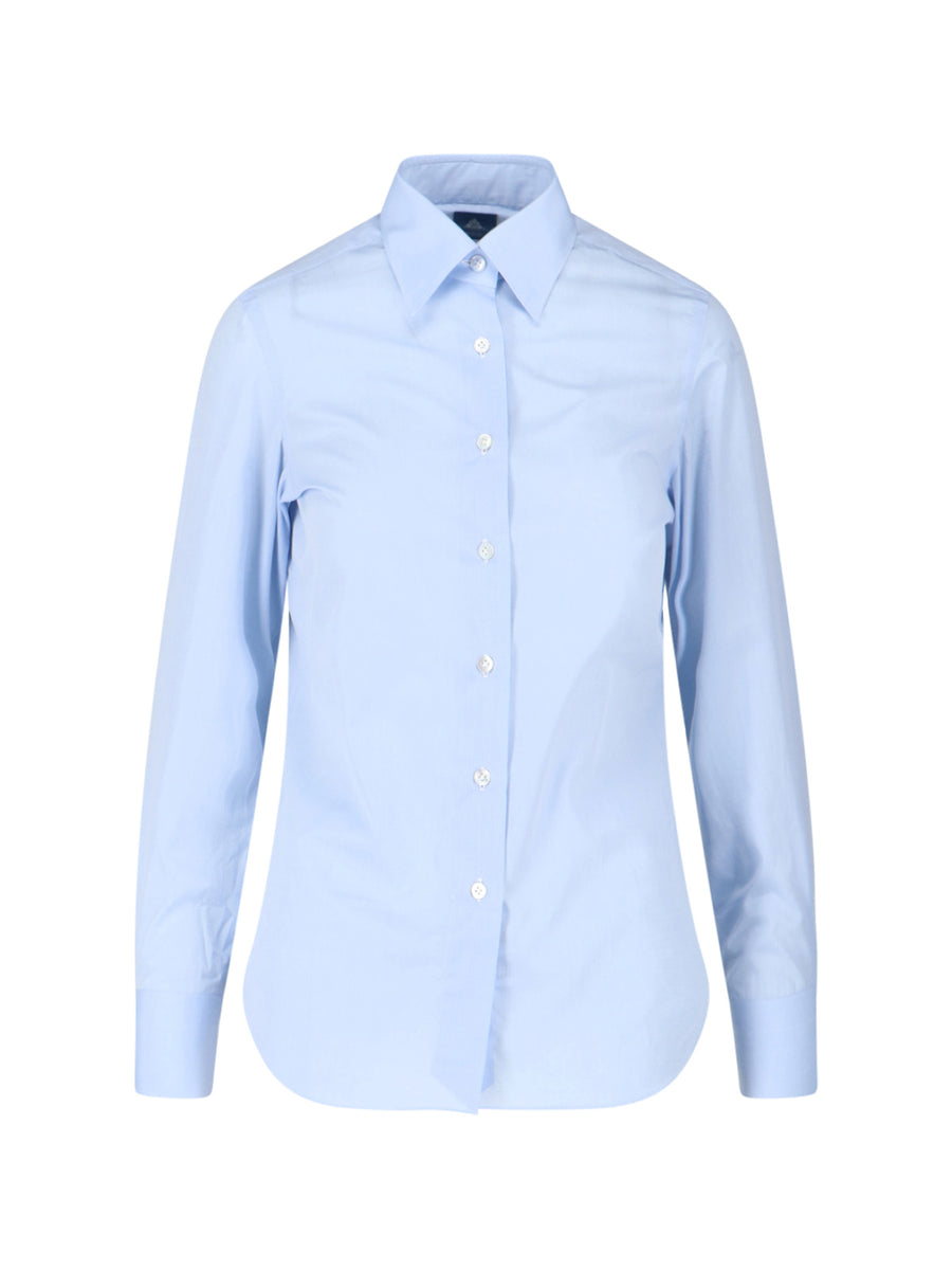 Finamore Silvio 100% Cotton shirt in blue