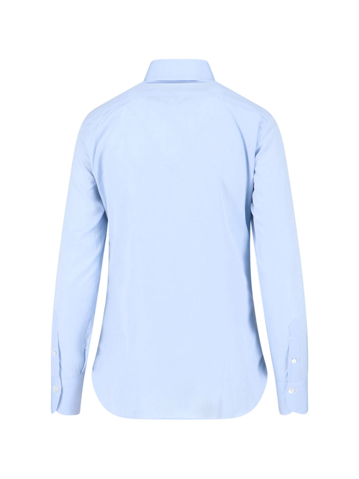 Finamore Shirts Blue Cotton
