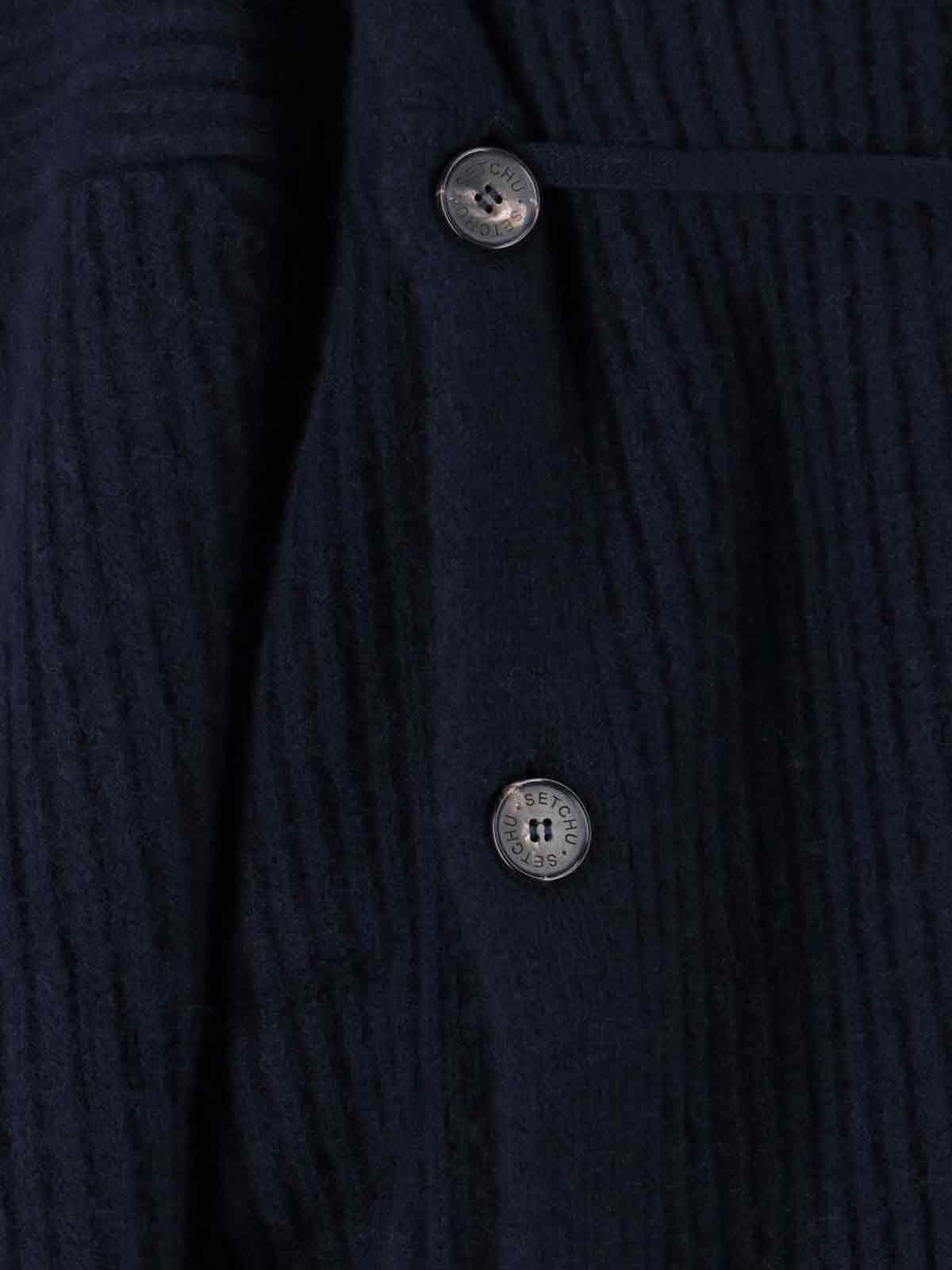 Setchu Sweaters Blue Wool