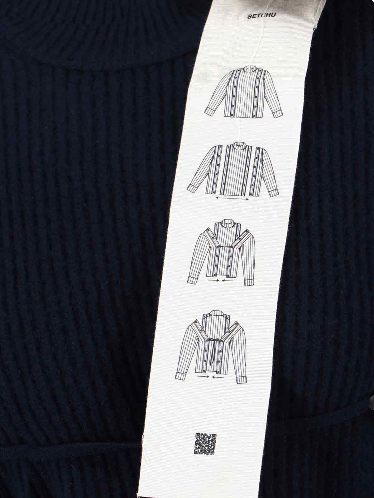 Setchu Sweaters Blue Wool