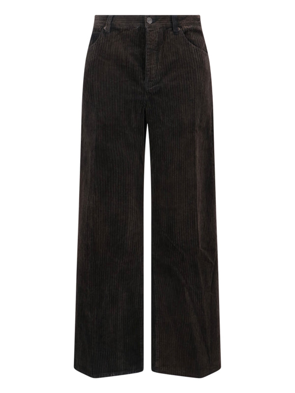 Frame 97% Cotton trousers in brown