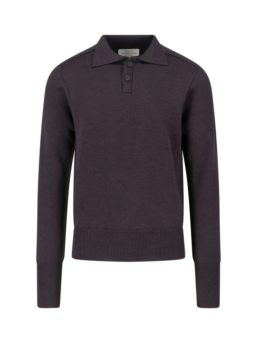Studio Nicholson 100% extrafine merino wool sweater in brown