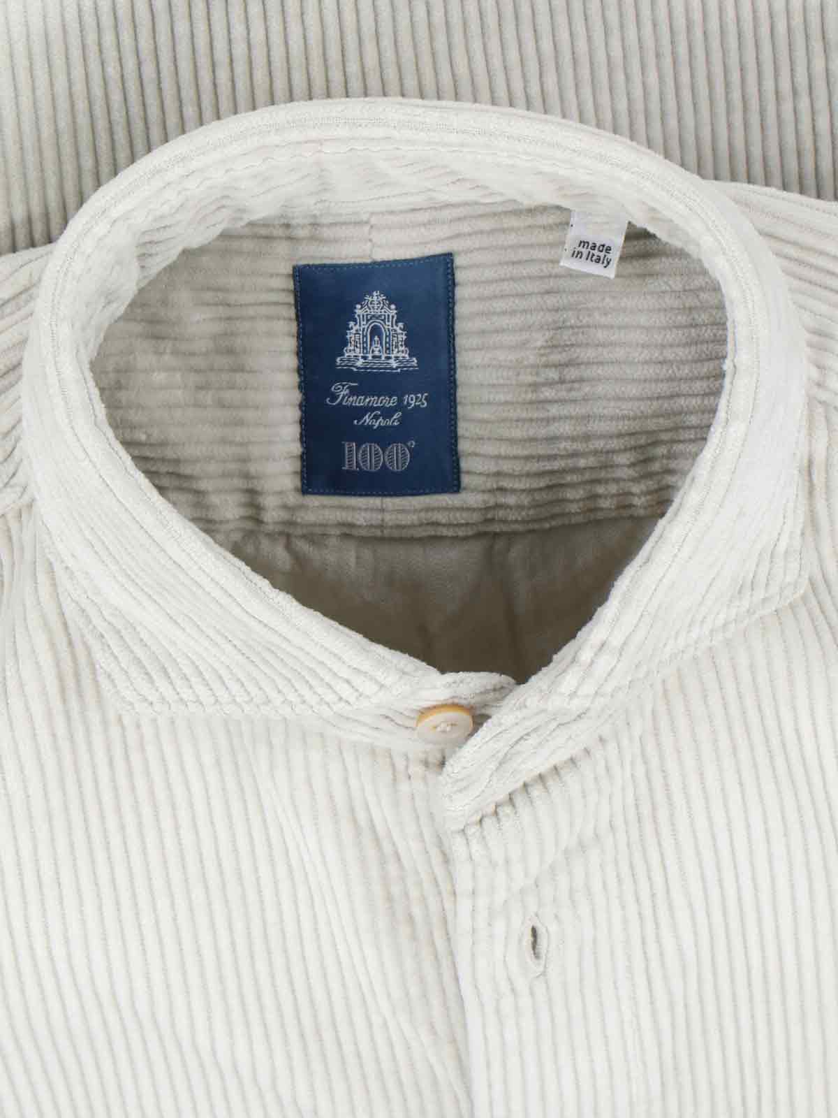 Finamore Shirts Grey Cotton