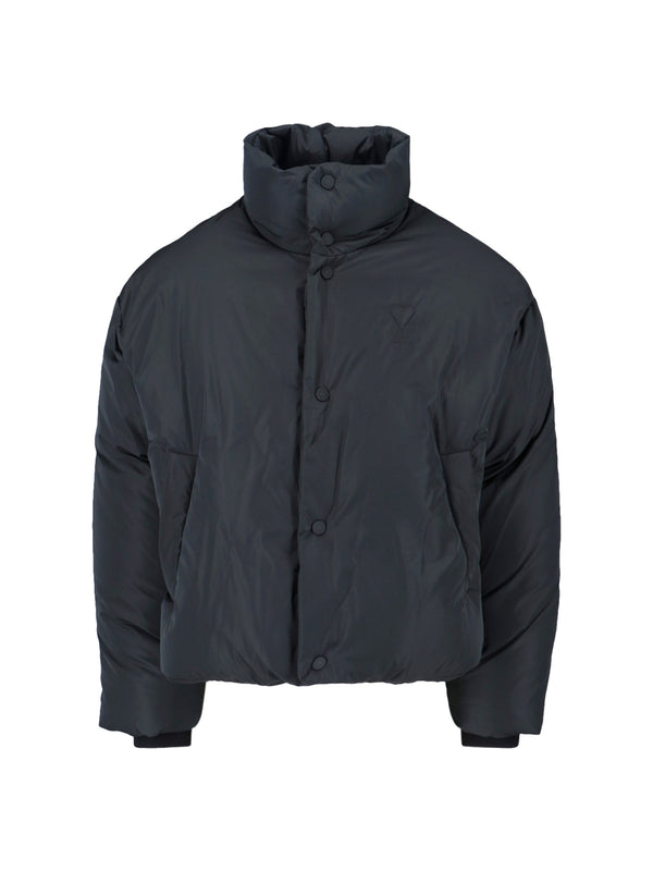 AMI Paris 100% Polyester down jacket in black