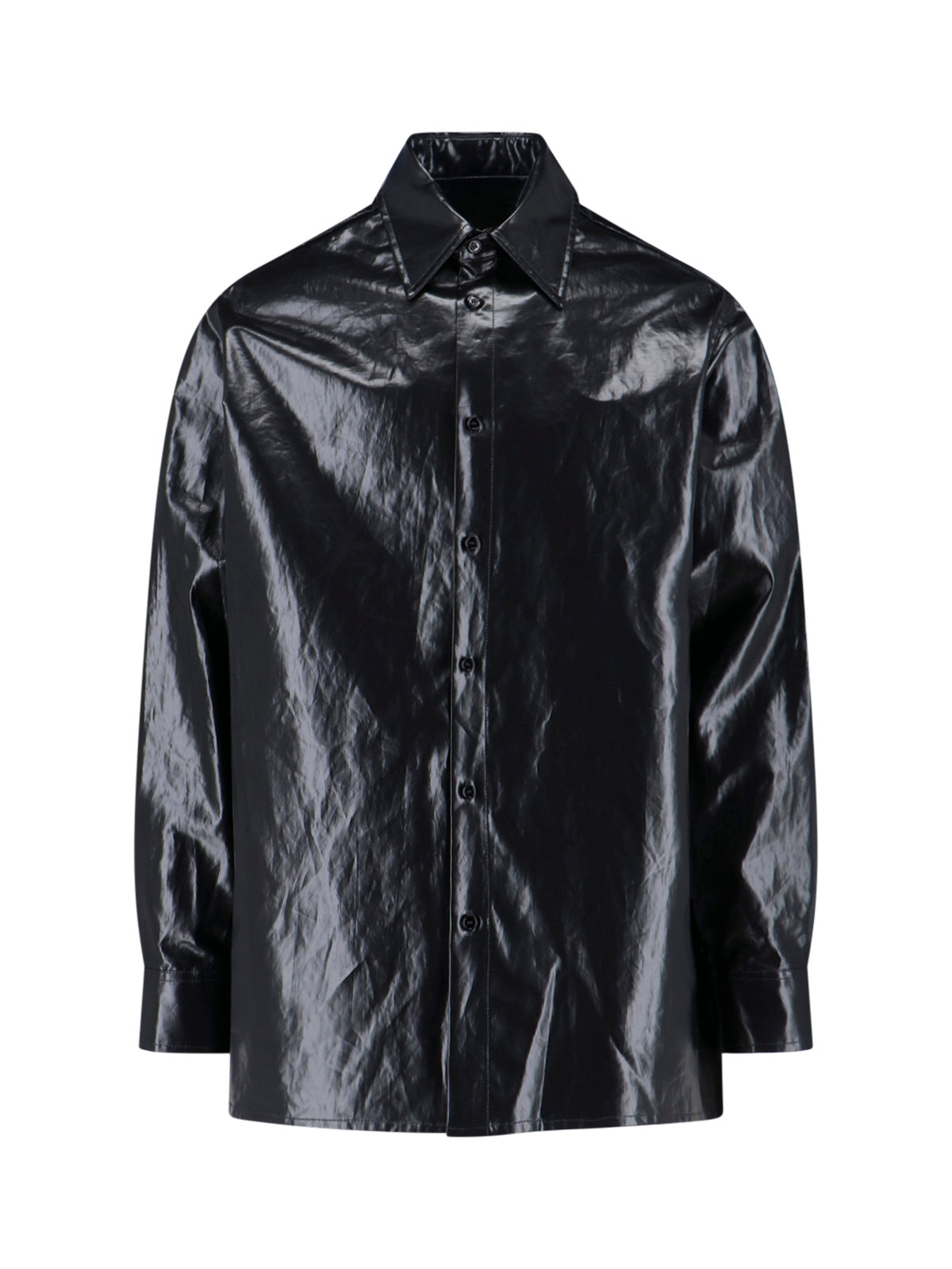 Mm6 Maison Margiela Shirts Black Linen