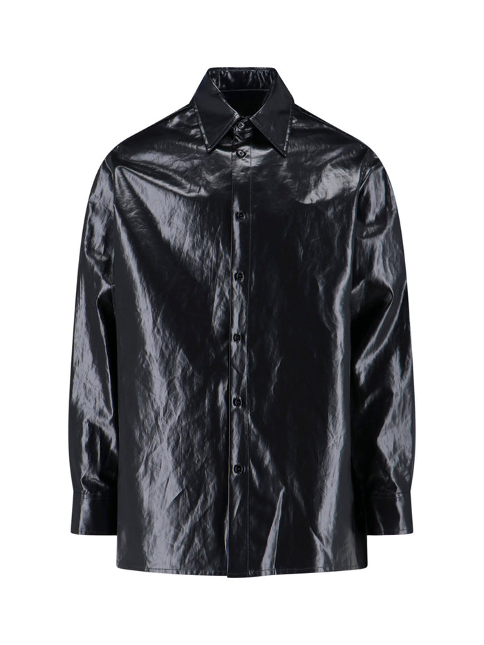 Mm6 Maison Margiela Shirts Black Linen