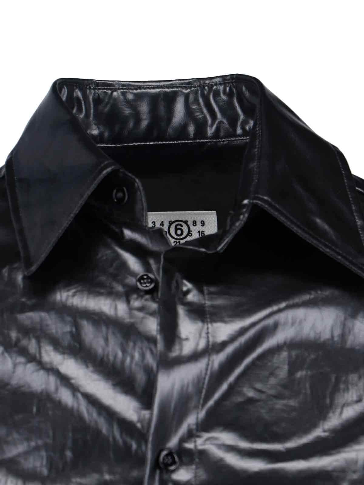 Mm6 Maison Margiela Shirts Black Linen