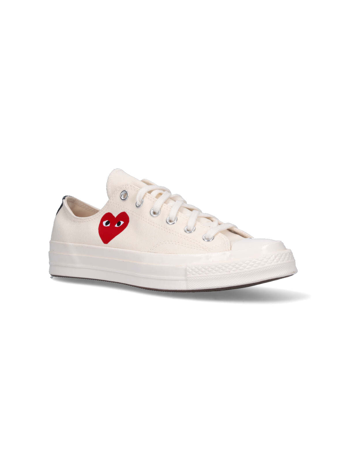 Comme Des Garcons Play Sneakers White Cotton
