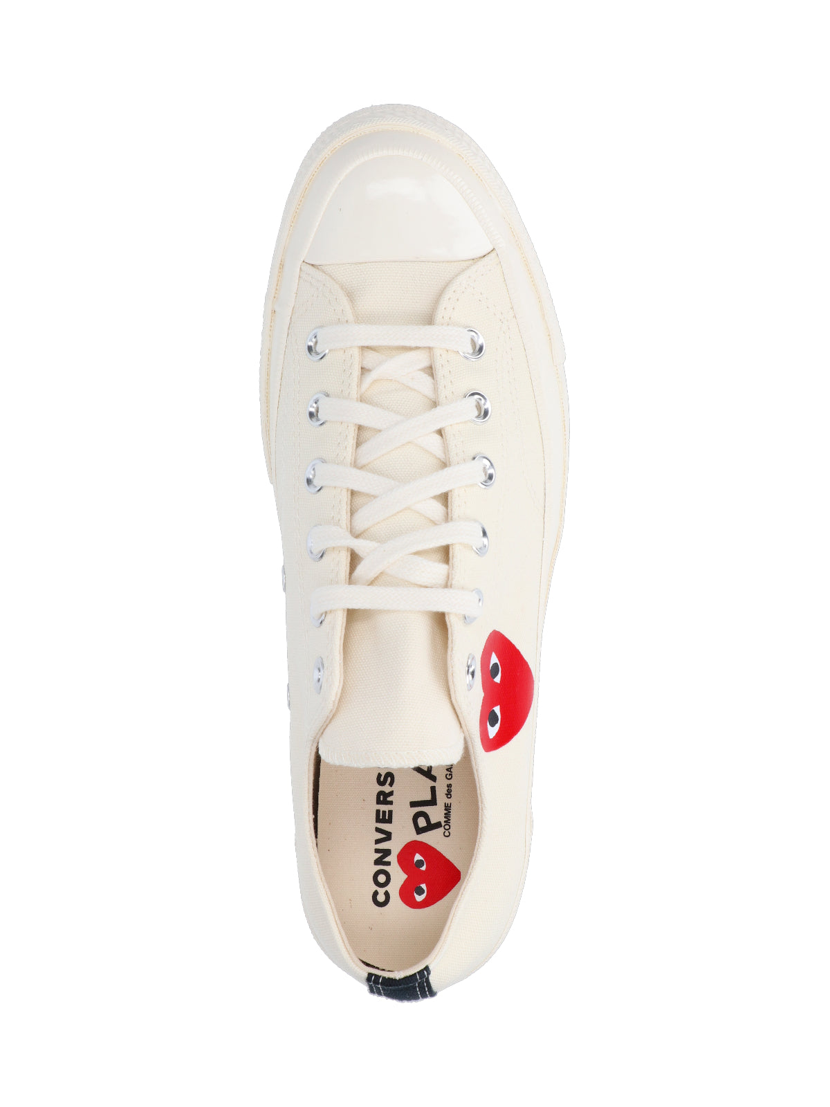 Comme Des Garcons Play Sneakers White Cotton
