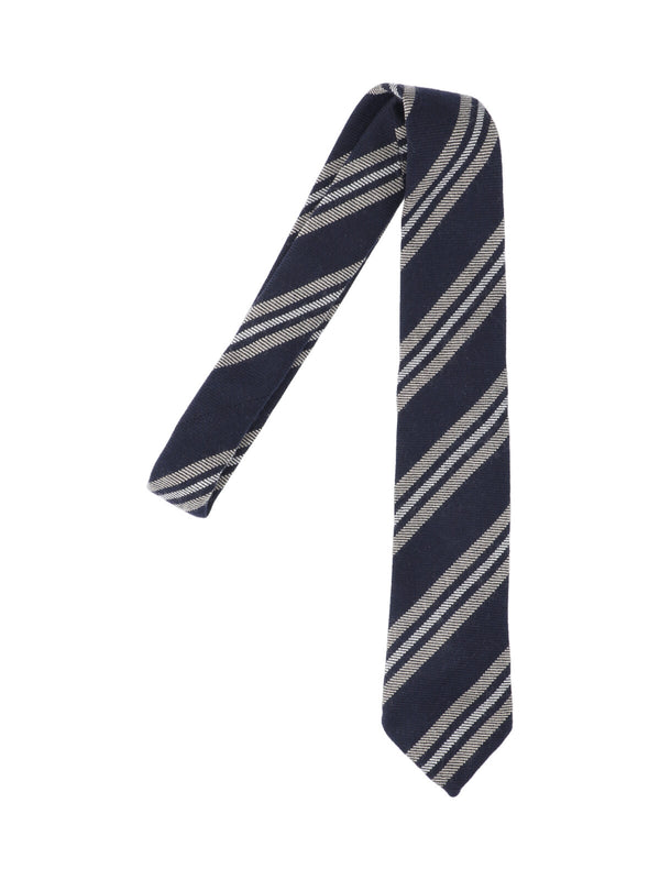Finamore Anversa 100% wool necktie in navy