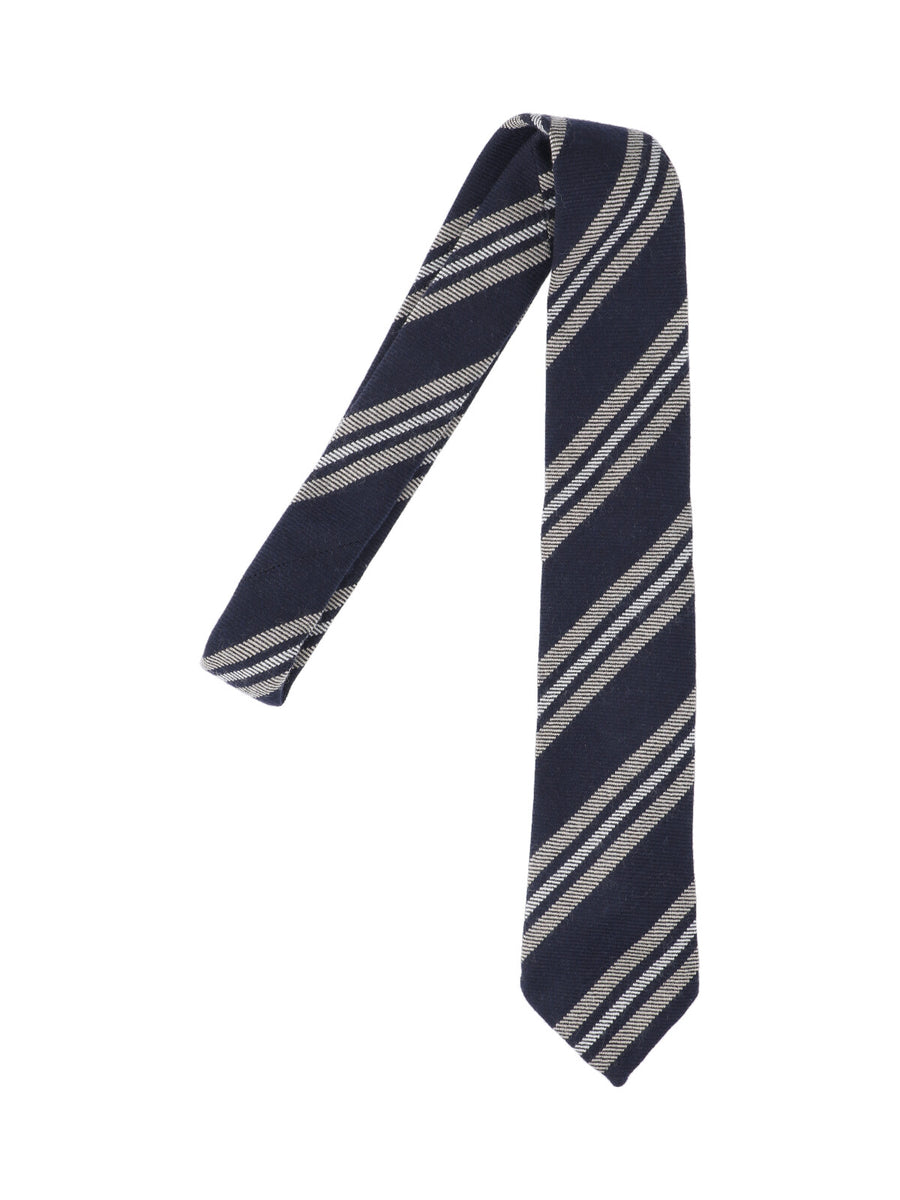 Finamore Anversa 100% wool necktie in navy