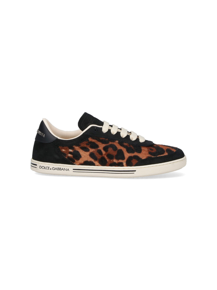 Dolce & Gabbana Sneakers Brown Calf Leather W/hair