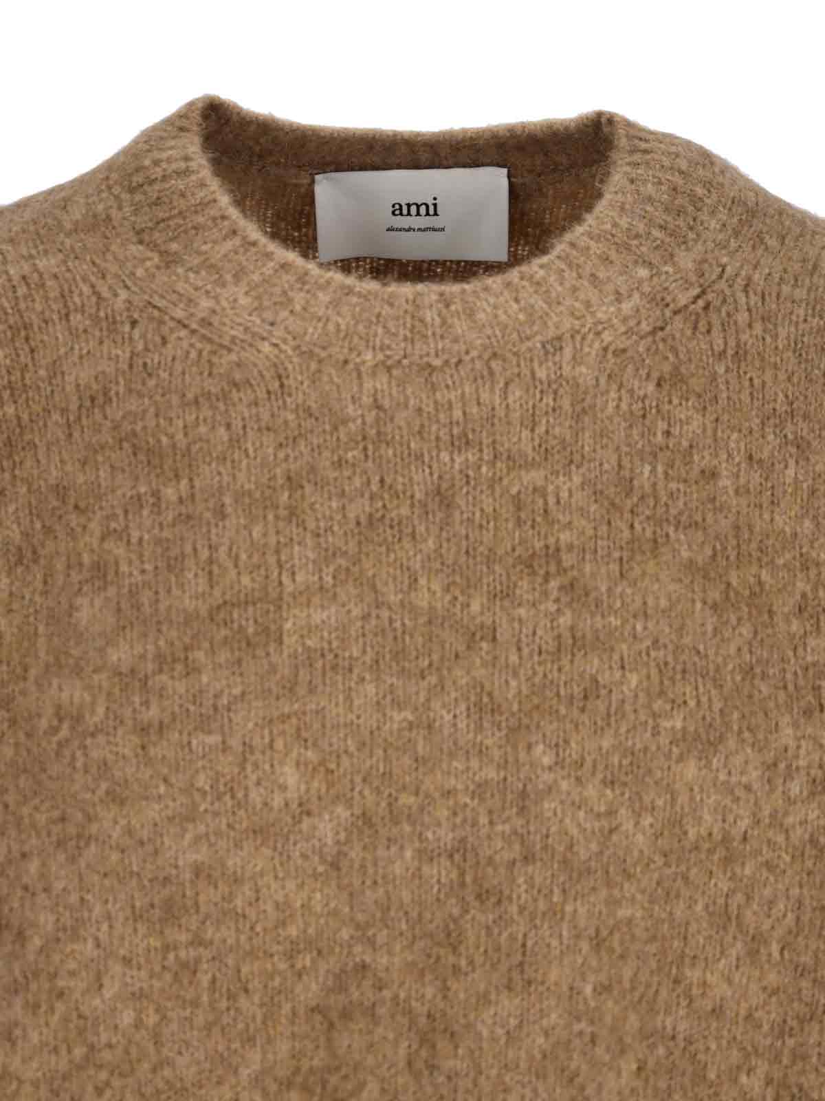 Ami Sweaters Brown Alpaca
