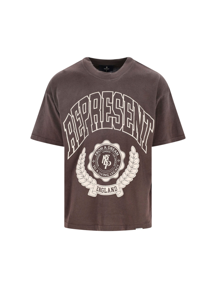 Represent 100% Cotton t-shirt in brown