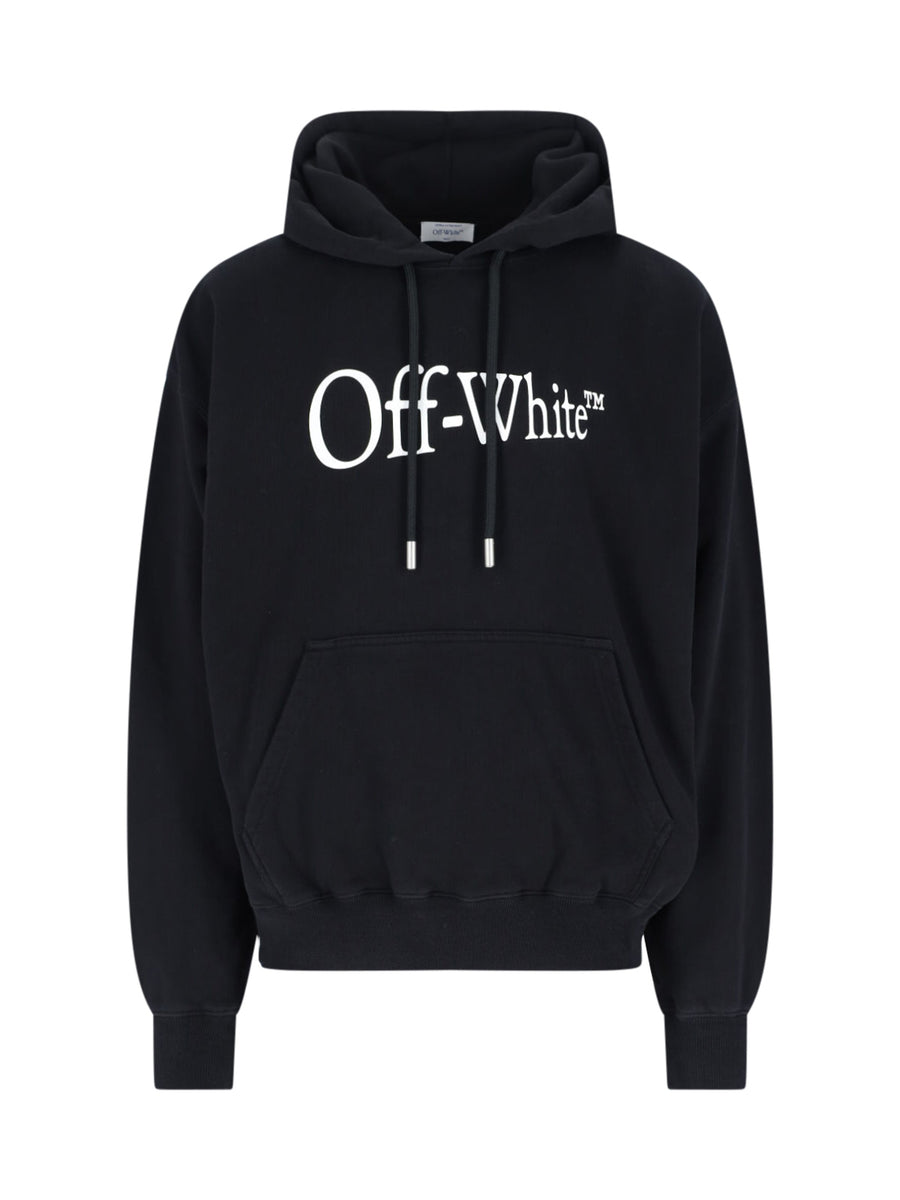 Off-White Fabric: 100% Cotton hoodie in black