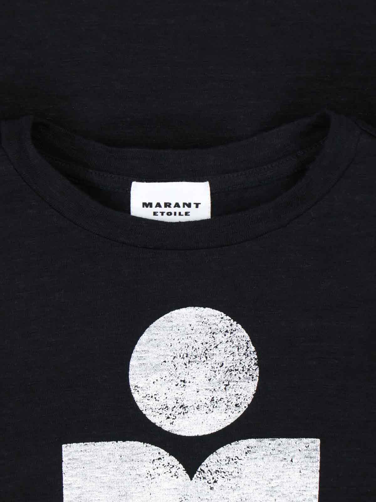 MARANT ETOILE T-shirts and Polos Black Linen