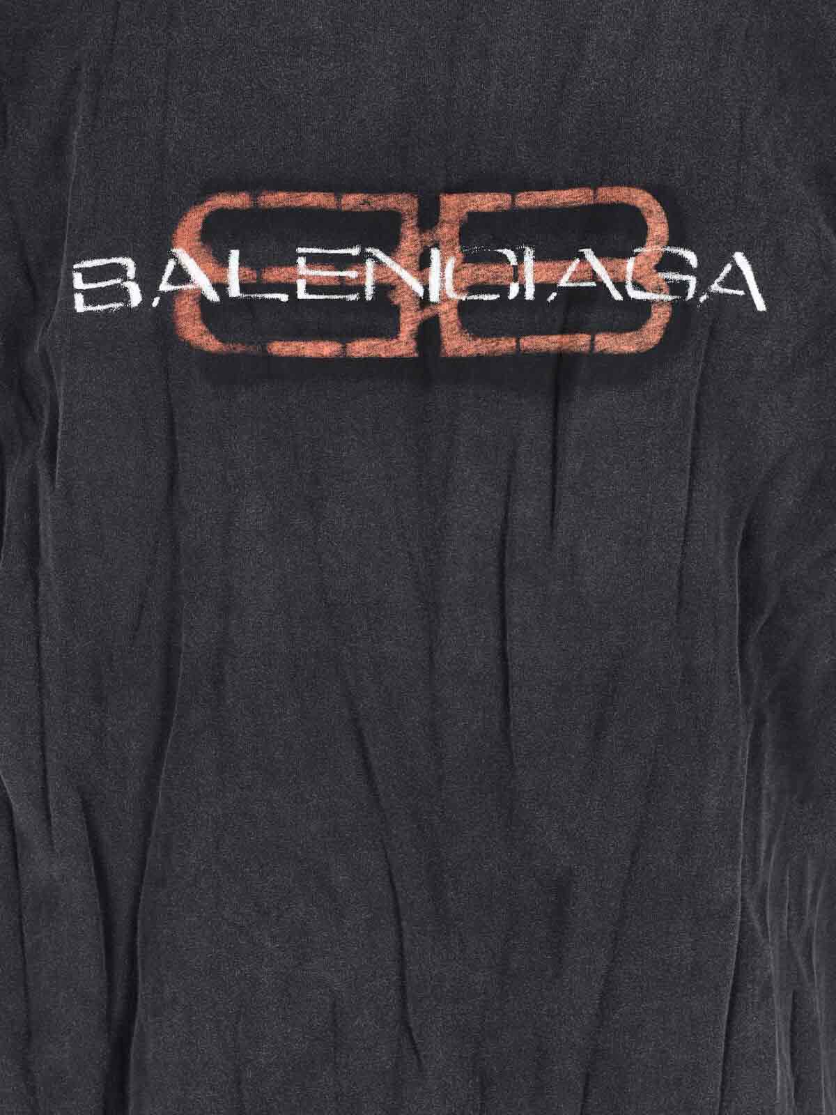 Balenciaga T-shirts and Polos Black Cotton