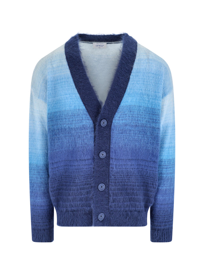 Off-White Sweaters Blue Mohair