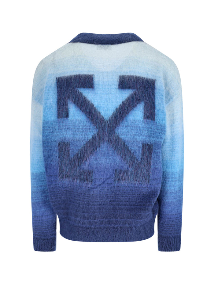 Off-White Sweaters Blue Mohair