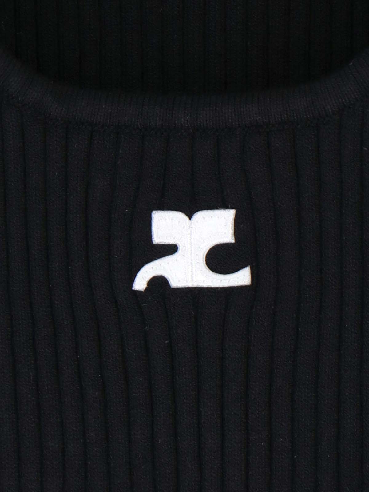 Courrèges Top Black Viscose