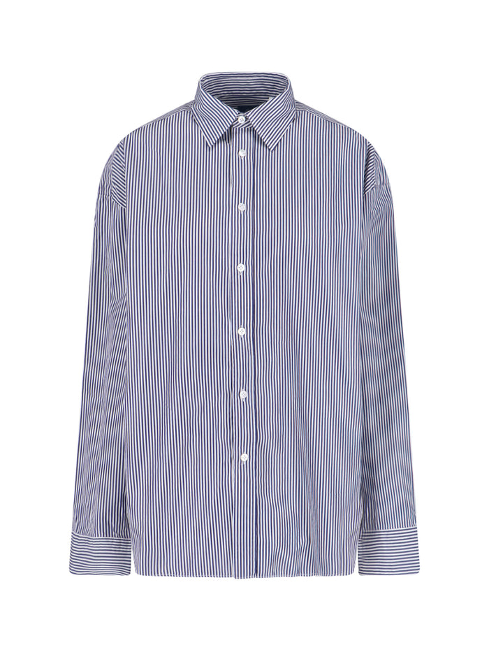 Finamore Shirts Blue Cotton