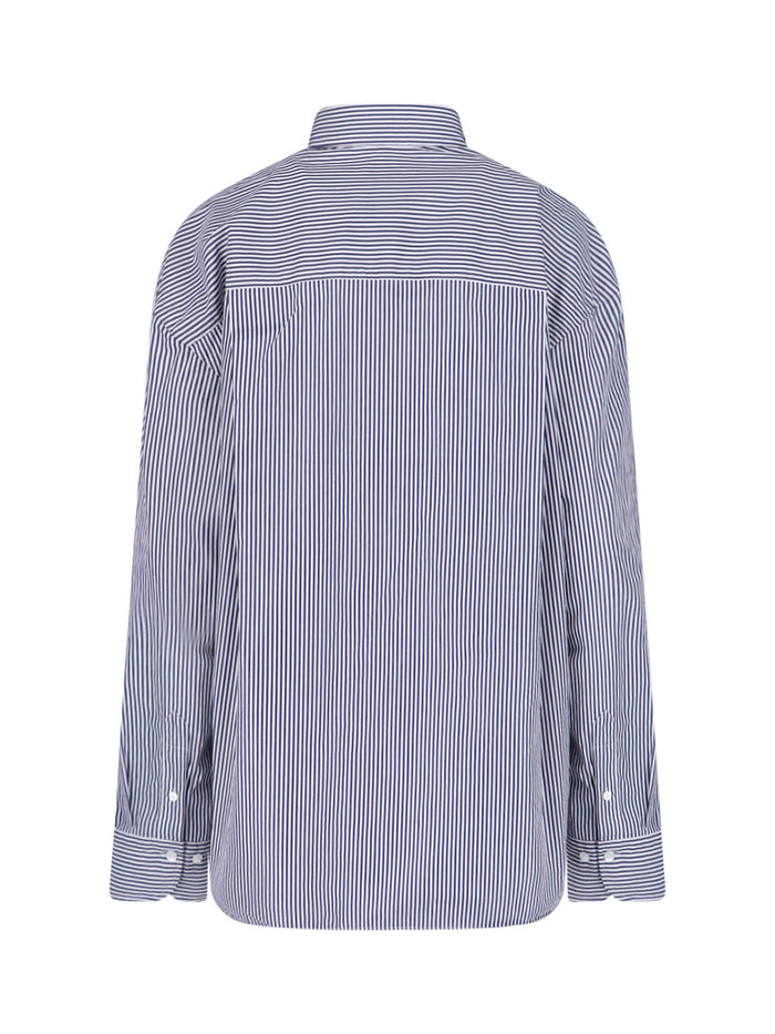 Finamore Shirts Blue Cotton