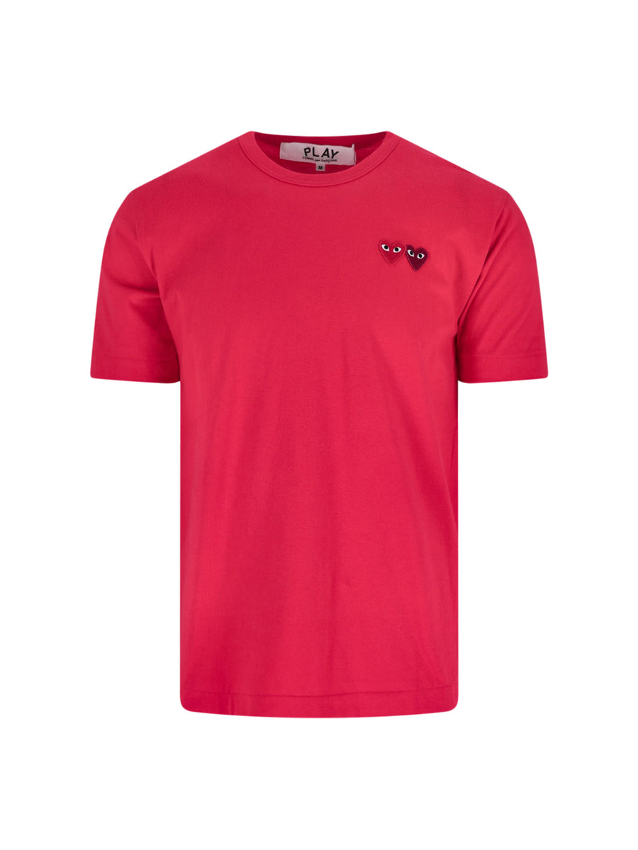 Comme Des Garcons Play 100% Cotton t-shirt in red