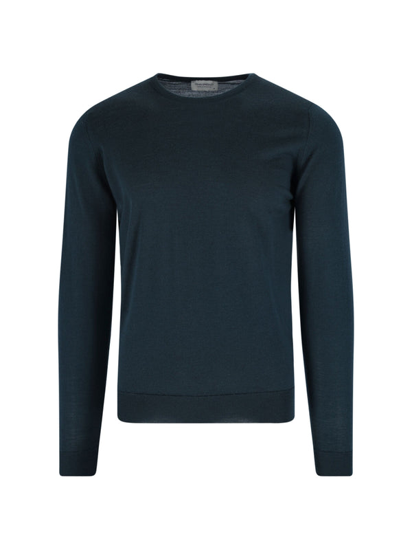 John Smedley 100% extrafine merino wool sweater in green
