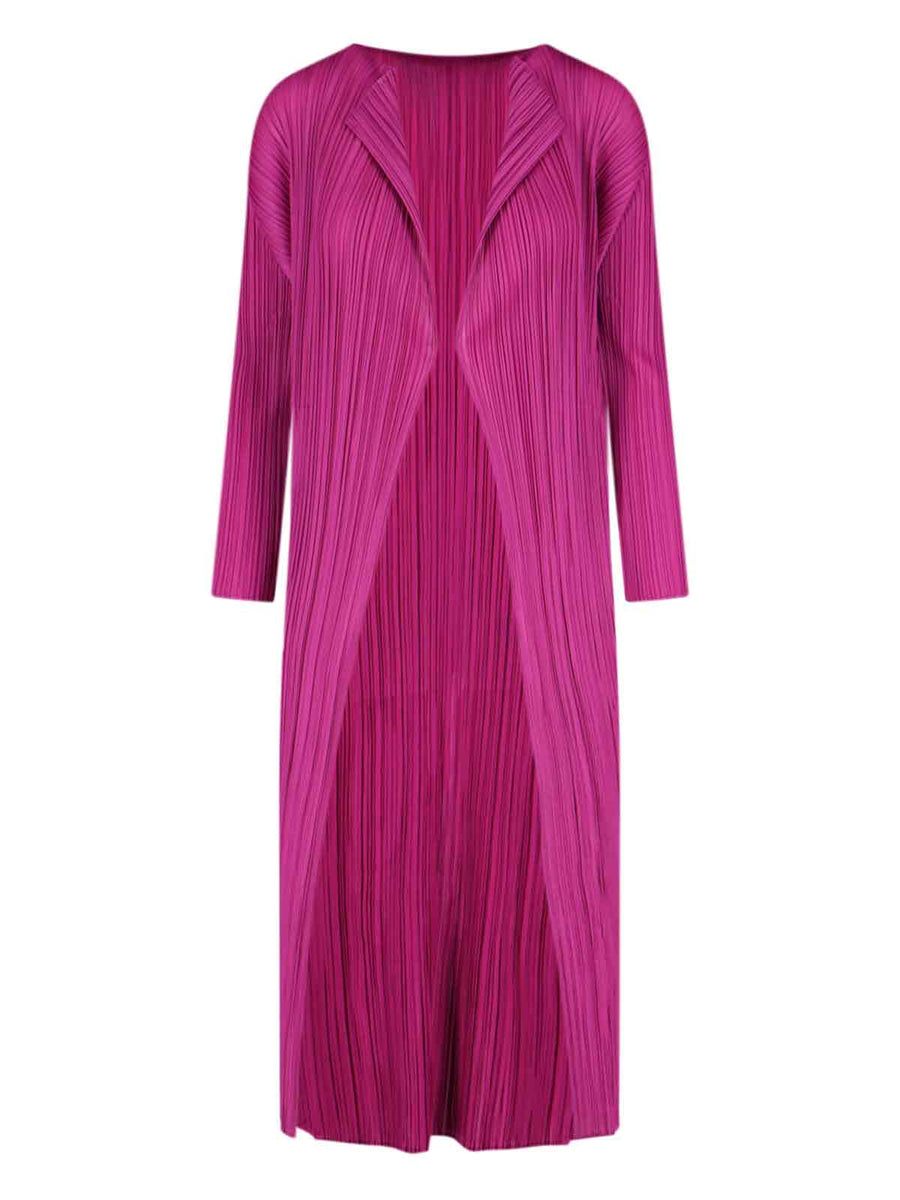 Pleats Please 100% polyester coat in purple