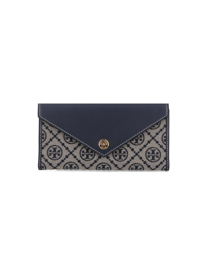 Tory Burch Wallets Blue Body: Cotton