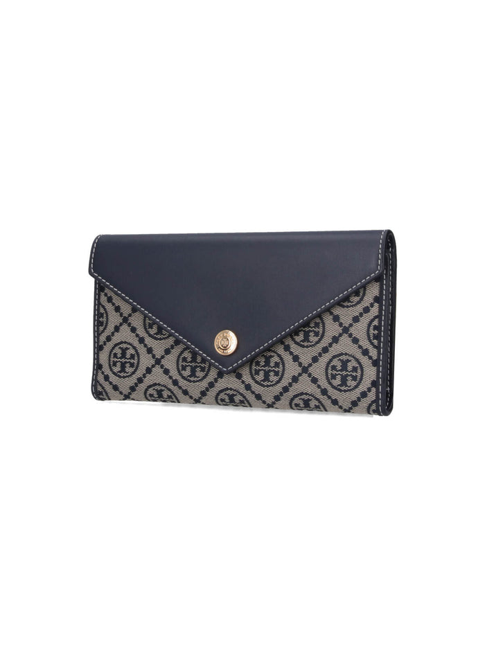 Tory Burch Wallets Blue Body: Cotton