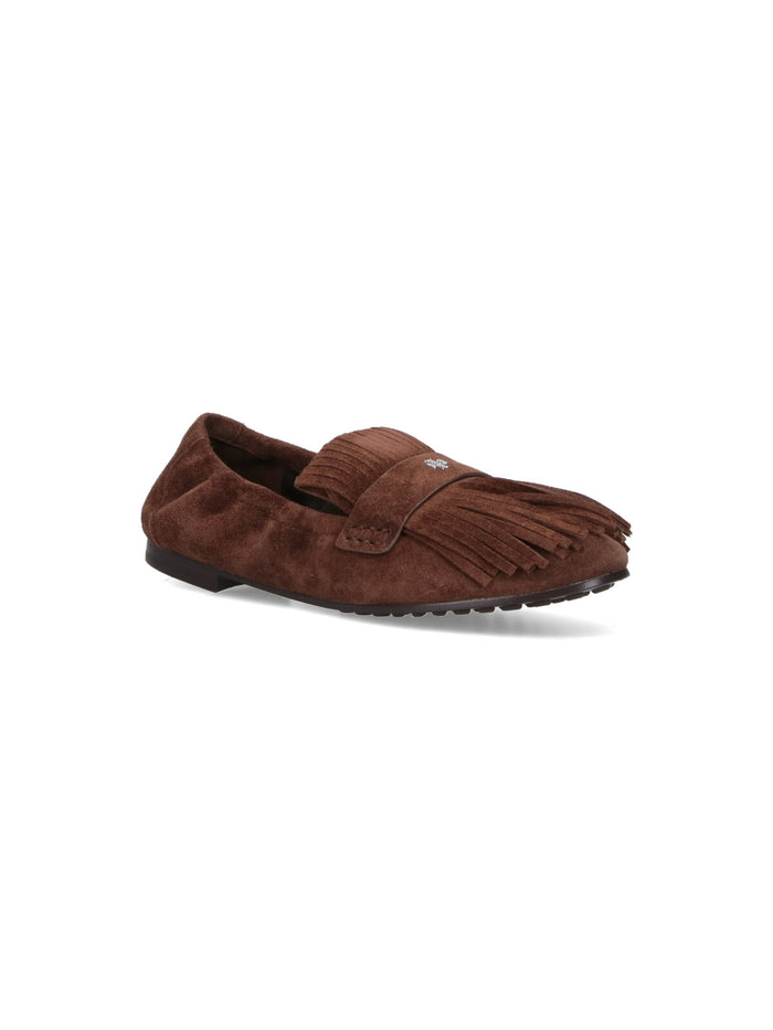 Tory Burch Flat Shoes Brown Upper: Bovine Suede