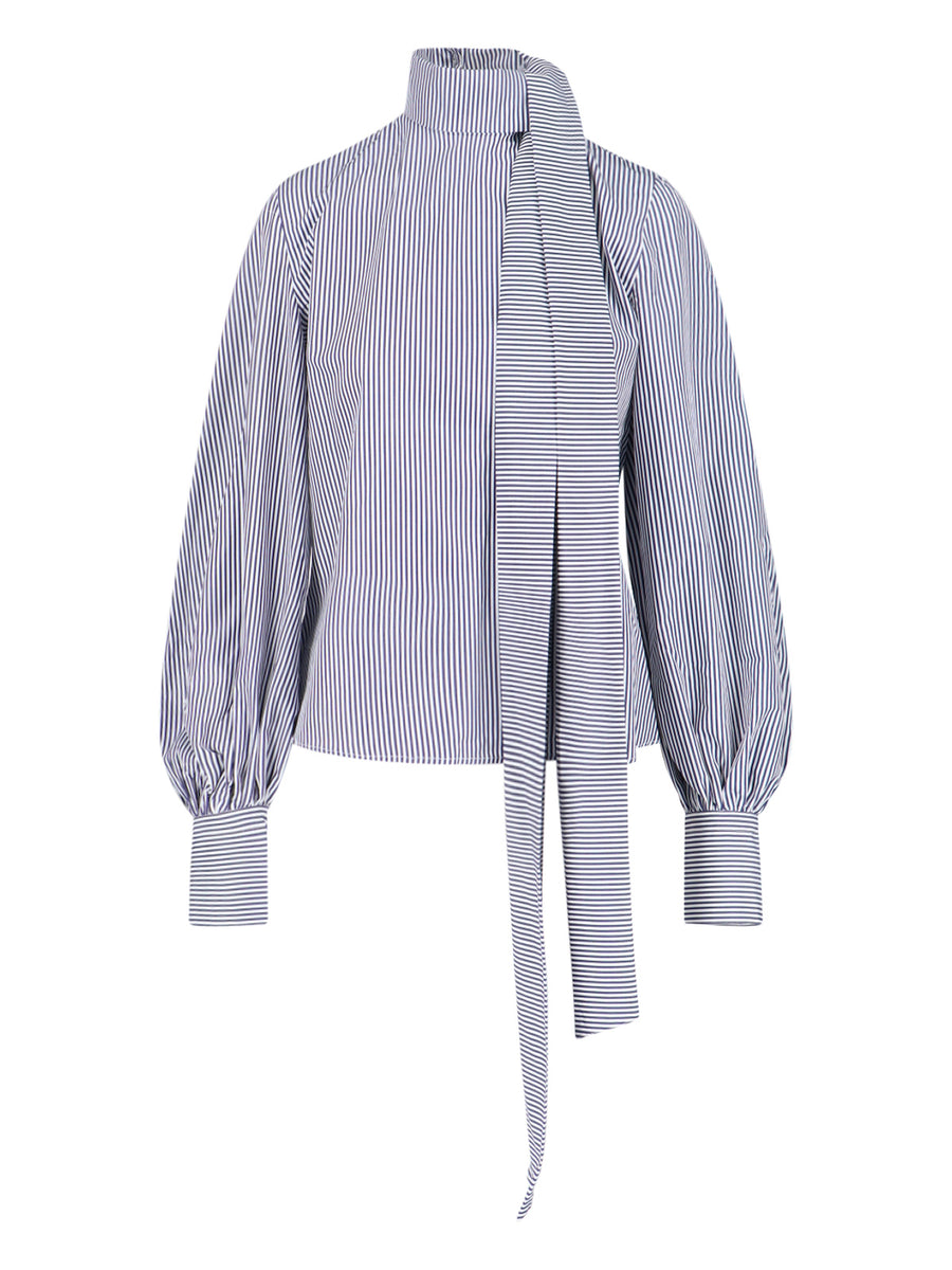 Finamore Lindsay 100% Cotton shirt in navy