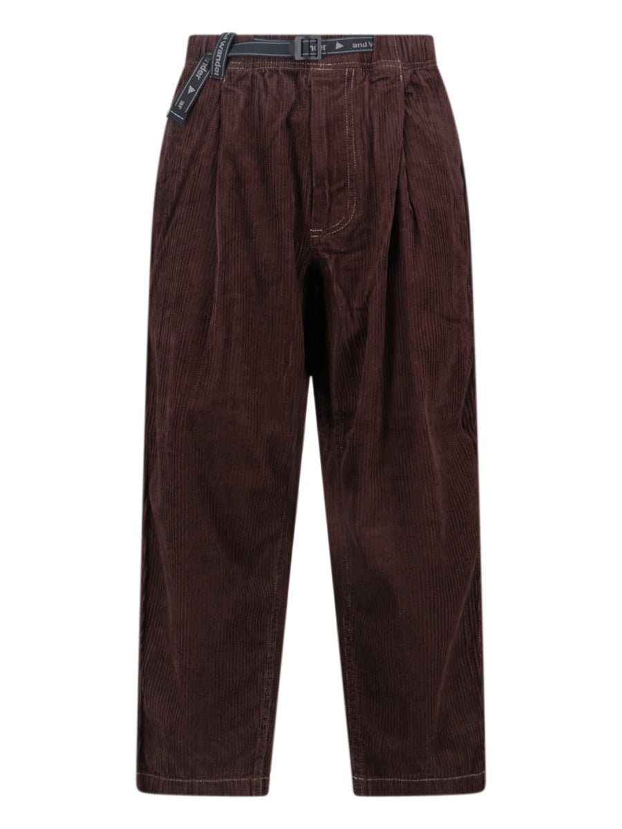 And Wander 100% Cotton trousers in brown