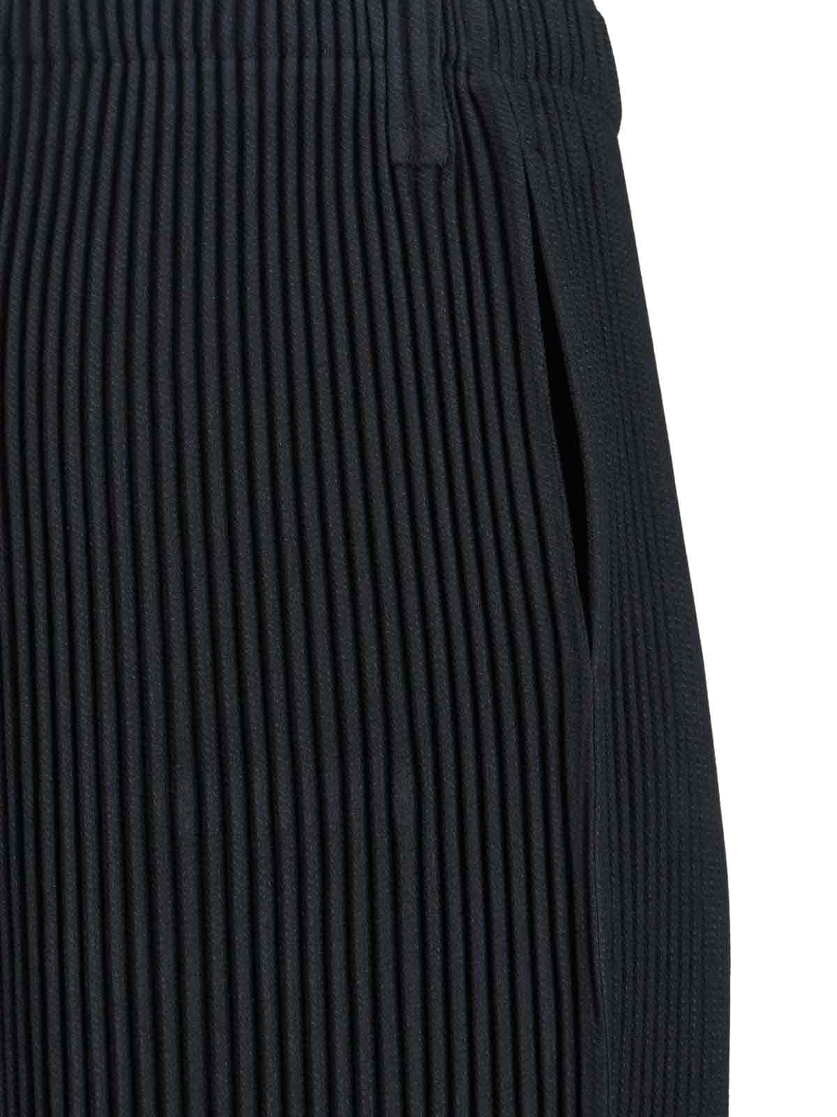 Homme Plisse Issey Miyake Trousers Black Polyester
