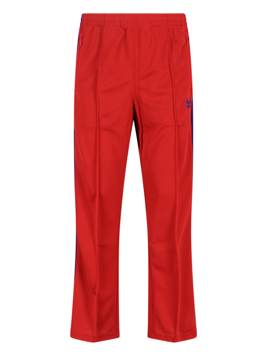 Needles 100% polyester trousers in red